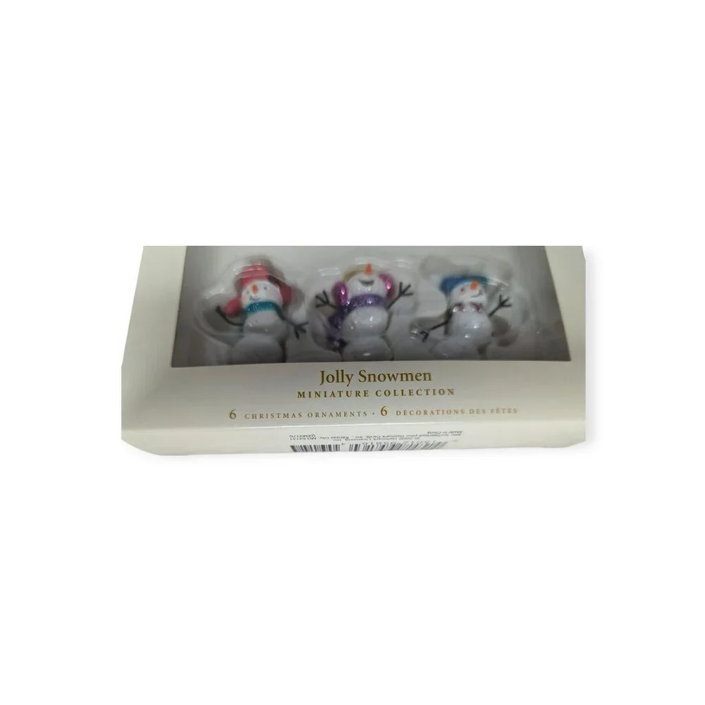 Hallmark Keepsake 2006 Jolly Snowmen Miniature Christmas Ornament Set